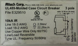 Altech Corp. UL489 Molded Case Circuit Breaker, 3-Pole, 6A, 480Y/277V - 3D6UL
