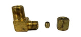 Big A Service Line 3-16922 316922 Hydraulic 1/8 x 1/8 90 degree Brass Fitting