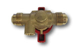 Gas Ball Valve V2048 CW617N Brass 1/2" Side Tap Flare – Red Handle Leak-Proof