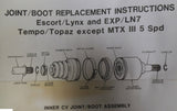 Federal Mogul TRW 22372 CV Joint/Boot Replacement Assembly CV Joint Boot-Inboard