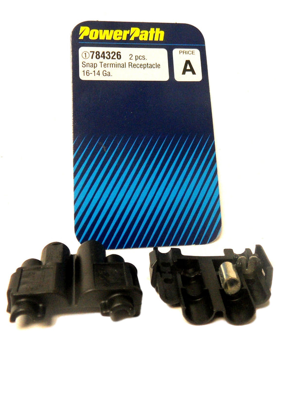 PowerPath 784326 (2) Pieces Snap Terminal Receptacle 16-14 Gauge