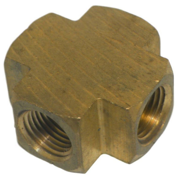 Big A Service Line 3-20220 Brass Cross Female Pipe Fitting 1/8