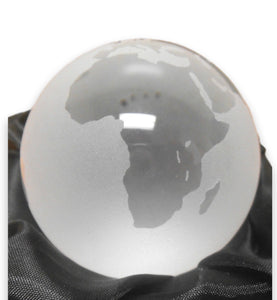 Tiffany & Co. Paperweight  Etched Crystal Globe Size Small 2-1/2" Diameter