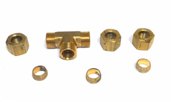 Big A Service Line 3-16460 Hydraulic Tee Connector Fitting 3/8
