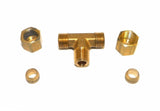 Big A Service Line 3-17242 Hydraulic Tee Connector Fitting 1/4" x 1/8"