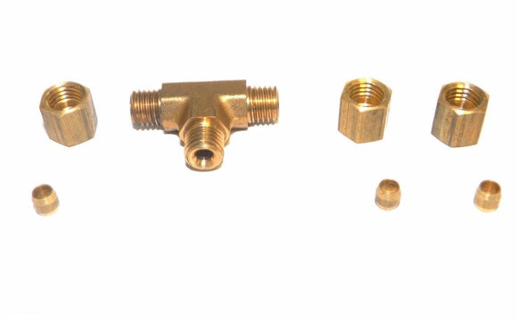 Big A Service Line 3-16420 Hydraulic Tee Connector Fitting 1/8