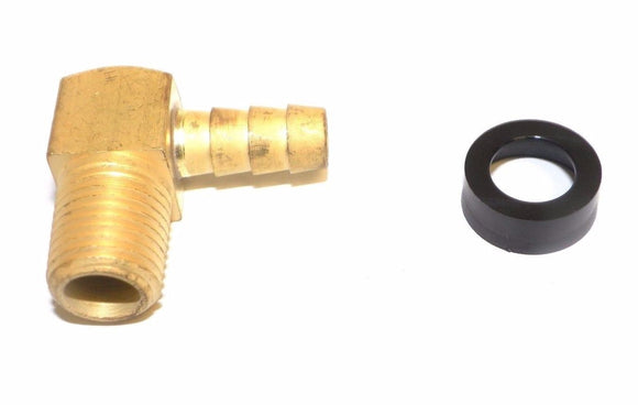 Big A Service Line 3-73145 1/4 NPTF Male Thread, 5/16 Inch Hose Barb Brass Elbow