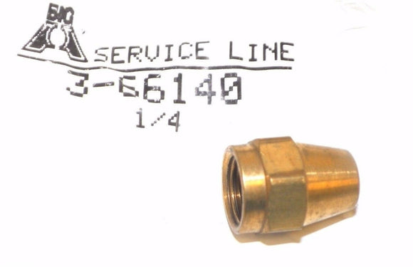Big A Service Line 3-66140 Brass Long Nut 1/4