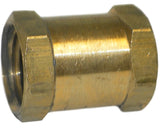 Big A Service Line 3-20360 Brass Fitting, Hose Coupling 3/8" F NPT x 3/8" F NPT