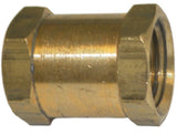 Big A Service Line 3-20340 Brass Fitting, Hose Coupling 1/4" F NPT x 1/4" F NPT