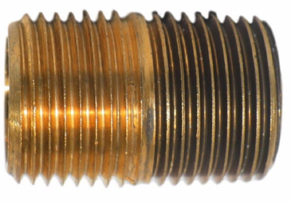 Big A Service Line 3-21280 Brass Close Nipple Fitting Male Thread Size: 1/2