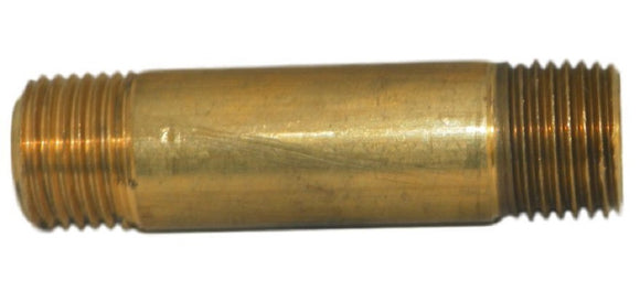 Big A Service Line 3-21321 Brass Long Nipple Male Thread Size: 1/8