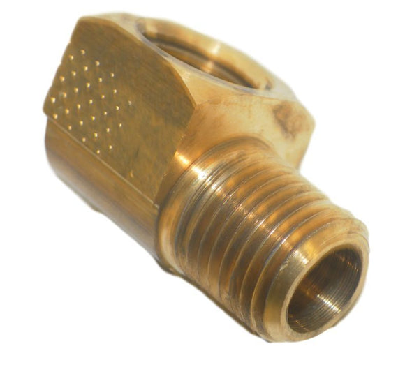 Big A Service Line 3-21660 90 deg Brass Street Elbow, MNPT x FNPT, 3/8
