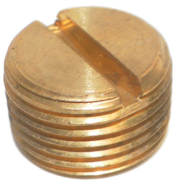 Big A Service Line 3-21760 Brass Slotted Head Plug 3/8