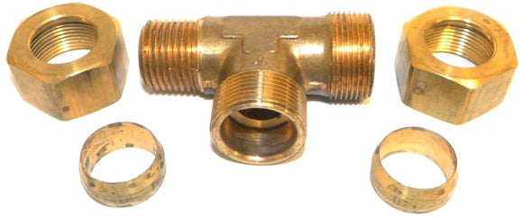 Big A Service Line 3-171928 Brass Pipe, Tee Fitting Kit 3/4