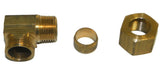 Big A Service Line 3-16986 Brass Pipe 90 deg Street Elbow 1/2" x 3/8"