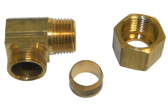 Big A Service Line 3-16986 Brass Pipe 90 deg Street Elbow 1/2
