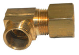 Big A Service Line 3-16986 Brass Pipe 90 deg Street Elbow 1/2" x 3/8"