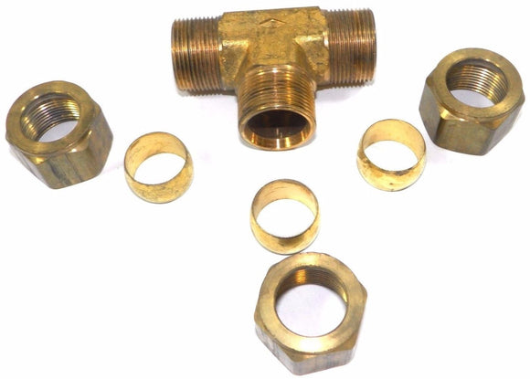 Big A Service Line 3-164920 Brass Pipe, Tee Fitting Kit 3/4