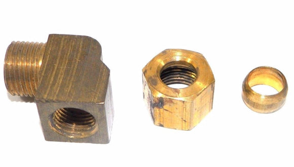 Big A Service Line 3-170520 Brass Pipe, 90 deg Street Elbow Fitting 5/16