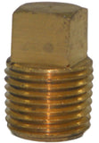 Big A 3-22120 Male Thread Square Head Plug 1/8" Solid Brass Tube Lot Of 5 Pcs