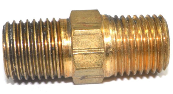 Big A Service Line 3-22244 Brass Pipe, Male Connector Fitting 1/4