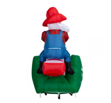 Gemmy 887112 6 ft. Animated Airblown Santa with Chickens