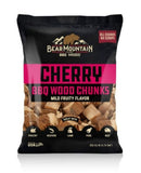 Bear Mountain BBQ Cherry All Natural Hardwood Chunks Mild Fruity Smoky Flavor for Outdoor Use Only