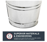 Behrens 1208GS 8 qt. Capacity Galvanized Steel Utility Pail w/ Wire Handle