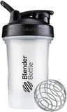 Classic V2 Shaker Bottle with Wire Whisk BlenderBall Clear - Black (20 fl oz.)