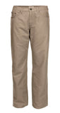 Blue Mountain FMB-1504 Men's Mid-Rise 5-Pocket Canvas Pants/Fossil Brown/S36X30