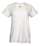 Blue Mountain YKL-9072 Women's Short-Sleeve V-Neck T-Shirt 2X Bright White