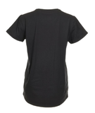 Blue Mountain YKL-9072 Women's Short Sleeve V-Neck T-shirt, Black, Large