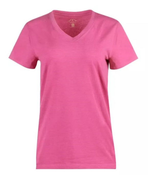 Blue Mountain YKL-9072 Women's Short-Sleeve V-Neck T-Shirt Large Cactus Flower