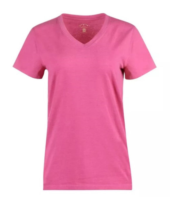 Blue Mountain YKL-9072 Women's Short-Sleeve V-Neck T-Shirt Medium Cactus Flower