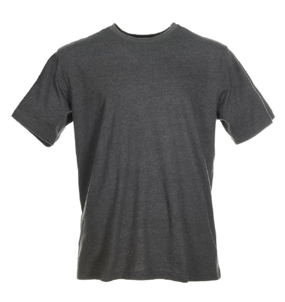 Blue Mountain YMK-1041 Men's Crew Neck Short-Sleeve T-Shirt, Charcoal Grey, 3XL