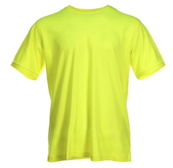 Blue Mountain YMK-1041 Men's Short-Sleeve T-Shirt, Safet Yellow, Small