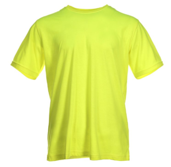 Blue Mountain YMK-1041 Men's Short Sleeve Crew Neck T-Shirt, Safety Yellow, M