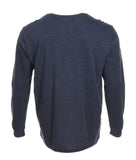 Blue Mountain YMK-1072 Men's Crew Neck Long Sleeve T-Shirt, Navy Heather, 3X