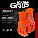 Boss B31101-L Unisex Adult Foam Nitrile Work Gloves, 1-Pair, Orange, Large