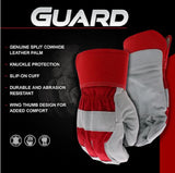 Boss B71011-XL Men's Guard Split Cowhide Leather Palm Work Gloves, 1-Pair, Large