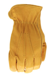 Boss B81001-XL Cowhide Leather Driver Work Gloves, Yellow, Extra Large