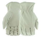 Boss B83071-M Unisex Adult Grain Pigskin Leather Driver Gloves, 1-Pair, White, M