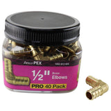 1/2 in. Brass PEX Barb 90-Degree Elbow Pro Pack (40-Pack)