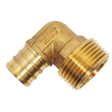 3/4 in. Brass PEX Barb x 3/4 in. Male Pipe Thread Adapter 90-Degree Elbow