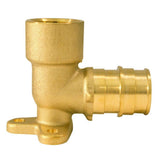 3/4 in. Brass PEX-A Expansion Barb x 1/2 in. Female Pipe Thread Adapter Reducing 90-Degree Drop-Ear Elbow