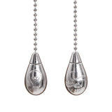 6 in. Brushed Nickel Light Bulb and Fan Pull Chain Set