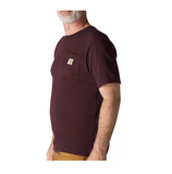 Carhartt K87 Men's Loose Fit Short-Sleeve Pocket T-Shirt, Port, Large