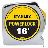 Stanley 33-116 Chrome Plated ABS Case Powerlock Tape Measure, 3/4" x 16 ft.