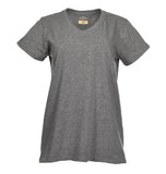 Blue Mountain YKL-9072 Women's Short Sleeve V-Neck T-Shirt Grey Heather Small